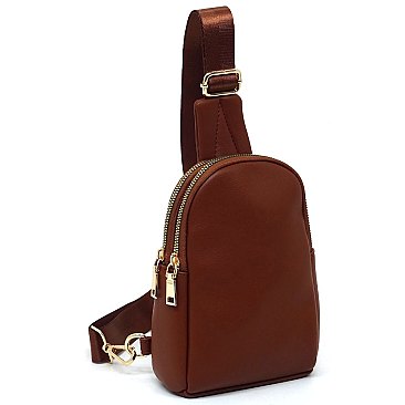 Fashion Solid Color Sling Bag