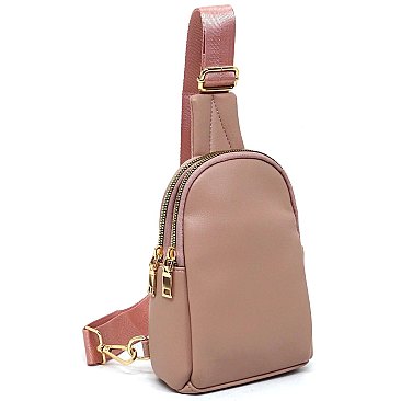 Fashion Solid Color Sling Bag