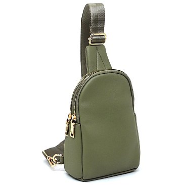 Fashion Solid Color Sling Bag