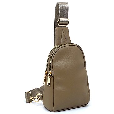 Fashion Solid Color Sling Bag