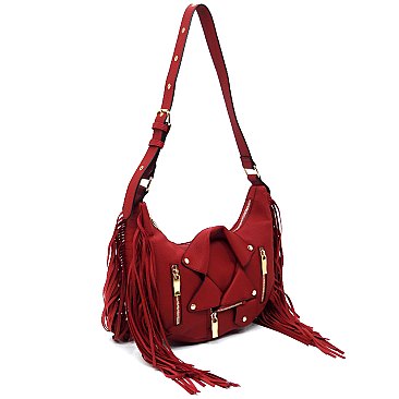 Motorcycle Jacket Fringe Shoulder Bag Hobo