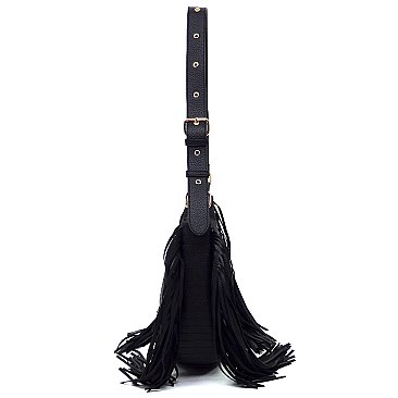 Motorcycle Jacket Fringe Shoulder Bag Hobo