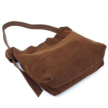 Whole Real Suede Leather 2-in-1 Shoulder Bag Hobo