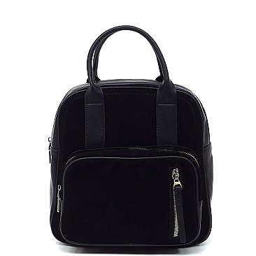 Real Suede Leather Backpack