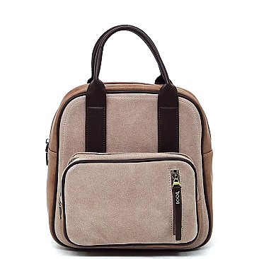 Real Suede Leather Backpack