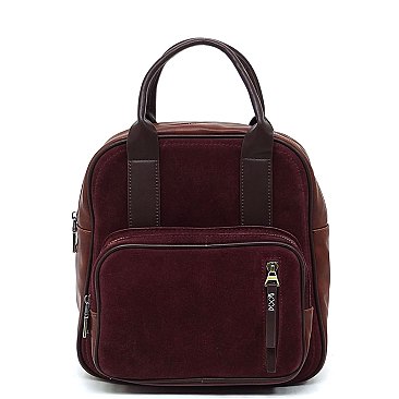 Real Suede Leather Backpack