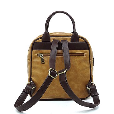 Real Suede Leather Backpack