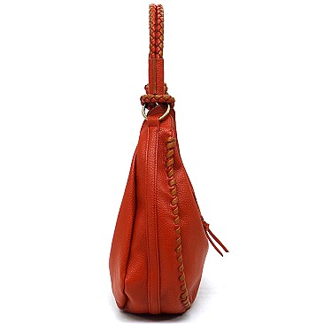 Fashion Whipstitch Shouler Bag Hobo