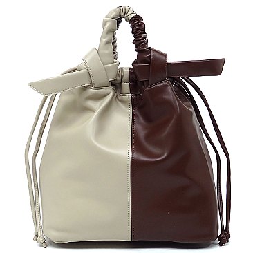 Fashion Colorblock 2-Way Tote Backpack