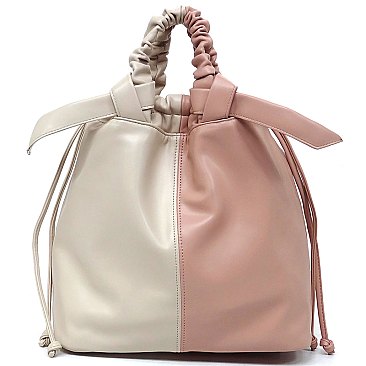 Fashion Colorblock 2-Way Tote Backpack