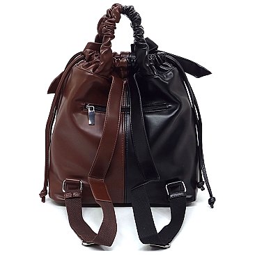 Fashion Colorblock 2-Way Tote Backpack