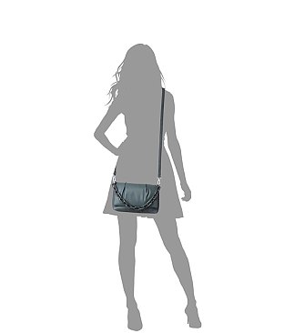 Acrylic Chain Link Puffy Flap Crossbody Bag