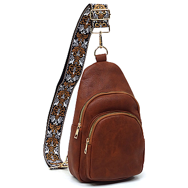 Stylish Sling Backpack with Guitar Strap