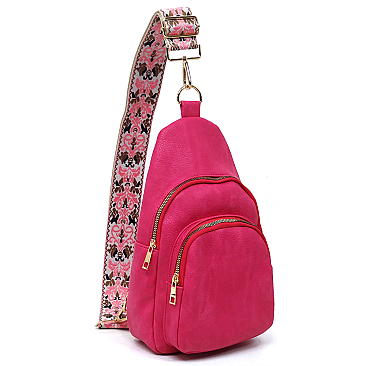 Stylish Sling Backpack with Guitar Strap