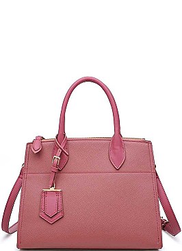 LUXURY COOPER SAFFIANO VEGAN SATCHEL BAG WITH LONG STRAP JY-20237