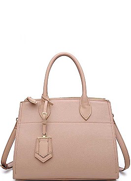LUXURY COOPER SAFFIANO VEGAN SATCHEL BAG WITH LONG STRAP JY-20237