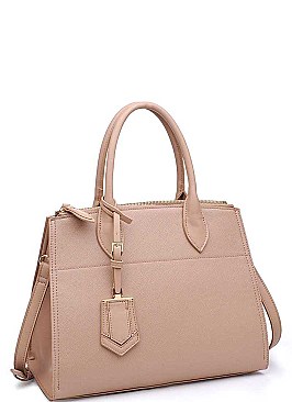 LUXURY COOPER SAFFIANO VEGAN SATCHEL BAG WITH LONG STRAP JY-20237