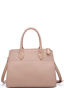 LUXURY COOPER SAFFIANO VEGAN SATCHEL BAG WITH LONG STRAP JY-20237
