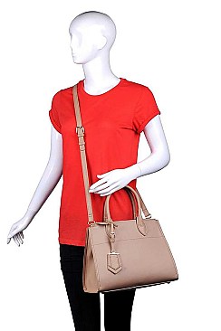 LUXURY COOPER SAFFIANO VEGAN SATCHEL BAG WITH LONG STRAP JY-20237