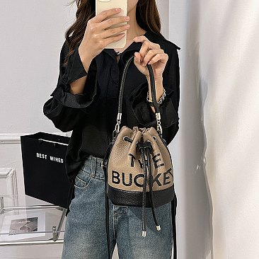 "The Bucket " Draw String Shoulder Bag