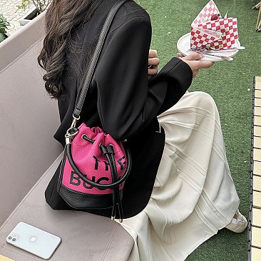 "The Bucket " Draw String Shoulder Bag