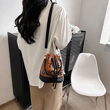 "The Bucket " Draw String Shoulder Bag