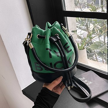 "The Bucket " Draw String Shoulder Bag