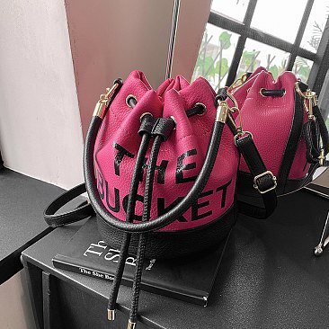 "The Bucket " Draw String Shoulder Bag