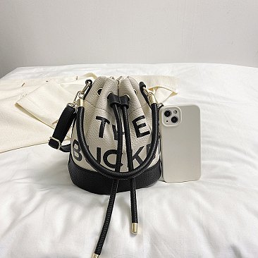 "The Bucket " Draw String Shoulder Bag