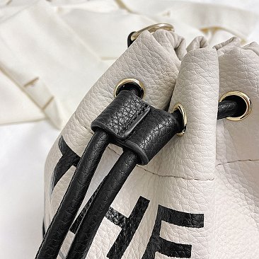 "The Bucket " Draw String Shoulder Bag