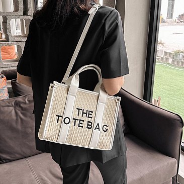 "The Tote Bag " Satchel Crossbody Straw Bag