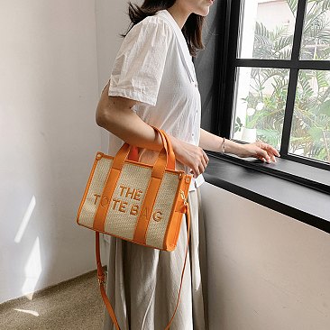 "The Tote Bag " Satchel Crossbody Straw Bag