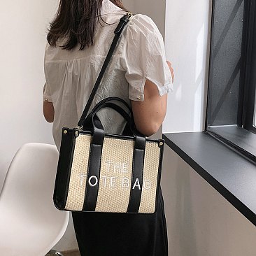 "The Tote Bag " Satchel Crossbody Straw Bag