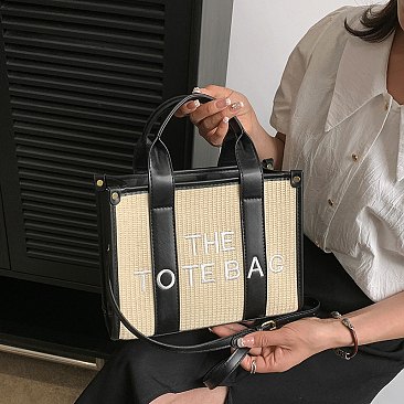 "The Tote Bag " Satchel Crossbody Straw Bag