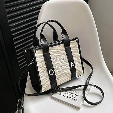 "The Tote Bag " Satchel Crossbody Straw Bag
