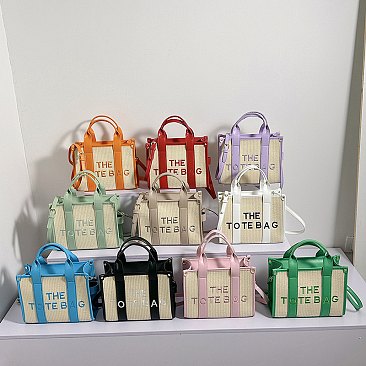 "The Tote Bag " Satchel Crossbody Straw Bag
