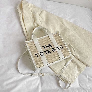 "The Tote Bag " Satchel Crossbody Straw Bag