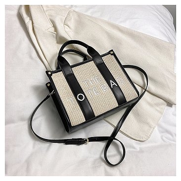"The Tote Bag " Satchel Crossbody Straw Bag