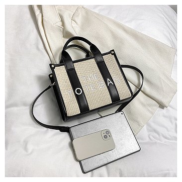 "The Tote Bag " Satchel Crossbody Straw Bag