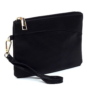 SOLID Side Zipper 3-in-1 Shoulder Bag, Cross-Body and Clutch Set