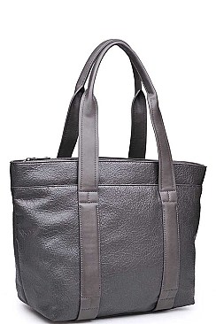 LUXURY FINN CRINKLE VEGAN LEATHER TEXTURE TOTE BAG JY-20244T
