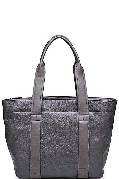 LUXURY FINN CRINKLE VEGAN LEATHER TEXTURE TOTE BAG JY-20244T