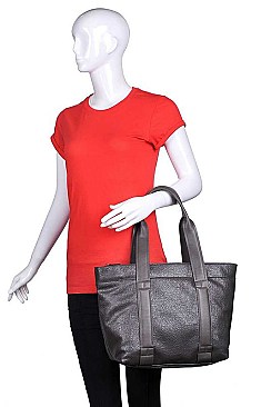 LUXURY FINN CRINKLE VEGAN LEATHER TEXTURE TOTE BAG JY-20244T