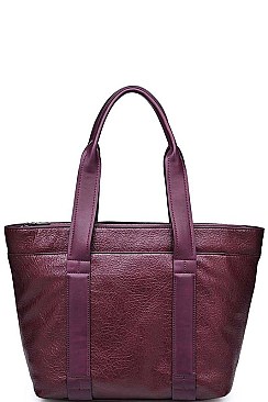 LUXURY FINN CRINKLE VEGAN LEATHER TEXTURE TOTE BAG JY-20244T