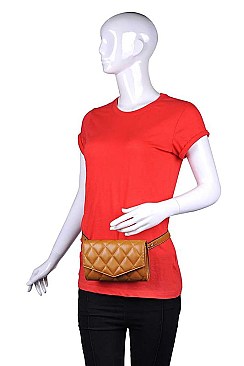 LUXURY RHYTHM QUILTED VEGAN BELT BAG JY-20251