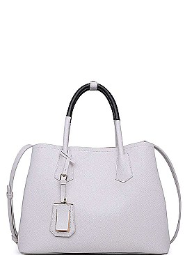 LUXURY COLLETTE VEGAN LEATHER SATCHEL BAG WITH LONG STRAP JY-20254