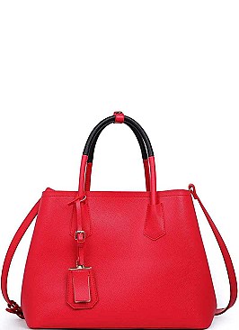 LUXURY COLLETTE VEGAN LEATHER SATCHEL BAG WITH LONG STRAP JY-20254