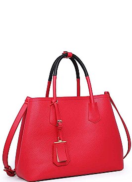 LUXURY COLLETTE VEGAN LEATHER SATCHEL BAG WITH LONG STRAP JY-20254