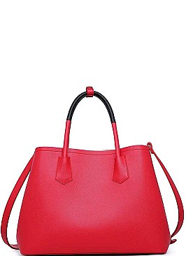 LUXURY COLLETTE VEGAN LEATHER SATCHEL BAG WITH LONG STRAP JY-20254