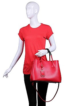 LUXURY COLLETTE VEGAN LEATHER SATCHEL BAG WITH LONG STRAP JY-20254